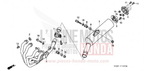EXHAUST MUFFLER CB13005 de 2005